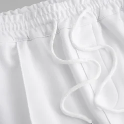 Hot OUKU Men's Sweatpants Joggers Trousers Pleated Pants Drawstring Elastic Waist Plain Comfort Breathable Casual Daily Holiday Sports Fashion Black White