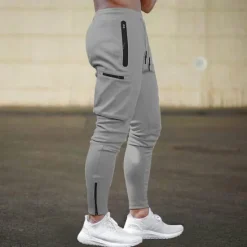 Sale OUKU Men's Sweatpants Joggers Trousers Zipper Drawstring Elastic Waist Color Block Comfort Breathable Casual Daily Holiday Sports Fashion Black Army Green