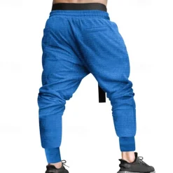 Outlet OUKU Men's Sweatpants Joggers Trousers Casual Pants Waffle Pants Drawstring Elastic Waist Plain Comfort Soft Full Length Sports Outdoor Daily Fashion Streetwear Black Blue