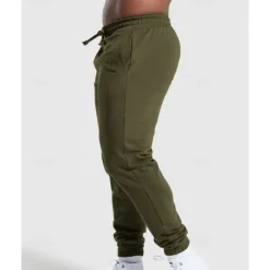 Hot OUKU Men's Sweatpants Joggers Trousers Pocket Drawstring Elastic Waist Plain Comfort Sports Outdoor Daily Fashion Casual Black White Micro-elastic