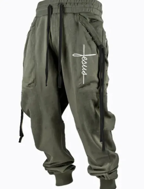 Discount OUKU Men's Sweatpants Joggers Trousers Drawstring Elastic Waist 3D Print Graphic Prints Cross Comfort Sports Outdoor Casual Daily Cotton Blend Streetwear Designer Black Yellow Micro-elastic
