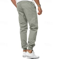 Sale OUKU Men's Sweatpants Joggers Trousers Pocket Drawstring Elastic Waist Plain Comfort Sports Outdoor Daily Fashion Casual Black White Micro-elastic Blue