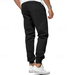 Sale OUKU Men's Sweatpants Joggers Trousers Pocket Drawstring Elastic Waist Plain Comfort Sports Outdoor Daily Fashion Casual Black White Micro-elastic Blue