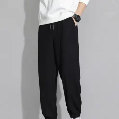 Clearance OUKU Men's Sweatpants Joggers Trousers Pocket Drawstring Elastic Waist Plain Comfort Soft Casual Daily Holiday Sports Fashion Black White
