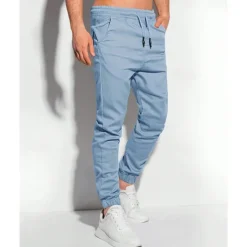 OUKU Men's Sweatpants Joggers Trousers Pocket Drawstring Elastic Waist Plain Comfort Sports Outdoor Daily Fashion Casual Black Light Green Micro-elastic