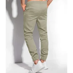 OUKU Men's Sweatpants Joggers Trousers Pocket Drawstring Elastic Waist Plain Comfort Sports Outdoor Daily Fashion Casual Black Light Green Micro-elastic