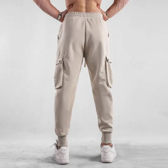 Outlet OUKU Men's Sweatpants Joggers Trousers Drawstring Elastic Waist Multi Pocket Plain Comfort Sports Outdoor Daily Fashion Casual Black Light Grey Micro-elastic