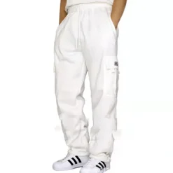 OUKU Men's Sweatpants Joggers Trousers Cargo Sweatpants Pocket Plain Comfort Breathable Outdoor Daily Going out Fashion Casual Dark Khaki Black