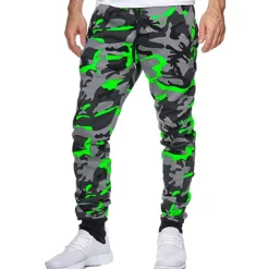 Online OUKU Men's Sweatpants Joggers Trousers Pants Trousers Camo Pants Elastic Waist Jacquard Camouflage Outdoor Full Length Casual Daily Cotton Streetwear Camouflage Blue Yellow camouflage Micro-elastic