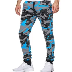 Online OUKU Men's Sweatpants Joggers Trousers Pants Trousers Camo Pants Elastic Waist Jacquard Camouflage Outdoor Full Length Casual Daily Cotton Streetwear Camouflage Blue Yellow camouflage Micro-elastic