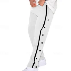 Clearance OUKU Men's Sweatpants Joggers Trousers Straight Leg Sweatpants Pocket Drawstring Elastic Waist Plain Comfort Sports Outdoor Daily Fashion Casual Black White Micro-elastic