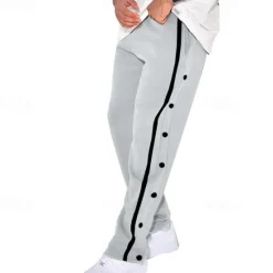 Clearance OUKU Men's Sweatpants Joggers Trousers Straight Leg Sweatpants Pocket Drawstring Elastic Waist Plain Comfort Sports Outdoor Daily Fashion Casual Black White Micro-elastic