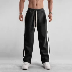 Best OUKU Men's Sweatpants Joggers Trousers Pocket Drawstring Elastic Waist Color Block Comfort Sports Outdoor Daily Fashion Casual Black Apricot Micro-elastic