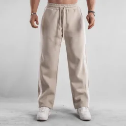 Best OUKU Men's Sweatpants Joggers Trousers Pocket Drawstring Elastic Waist Color Block Comfort Sports Outdoor Daily Fashion Casual Black Apricot Micro-elastic