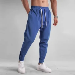 Clearance OUKU Men's Sweatpants Trousers Pocket Drawstring Elastic Waist Plain Comfort Sports Outdoor Daily Fashion Casual Black Green Micro-elastic