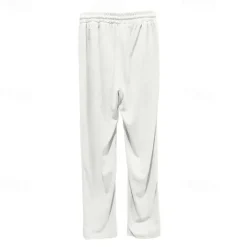 Clearance OUKU Men's Sweatpants Trousers Straight Leg Sweatpants Pocket Drawstring Elastic Waist Plain Comfort Sports Outdoor Daily Fashion Casual Black White Micro-elastic