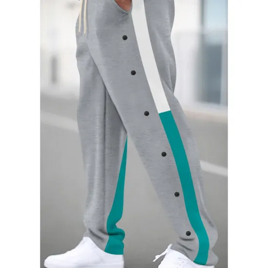 Best OUKU Men's Sweatpants Trousers Patchwork Pocket Drawstring Color Block Comfort Sports Outdoor Daily Casual Black White Micro-elastic