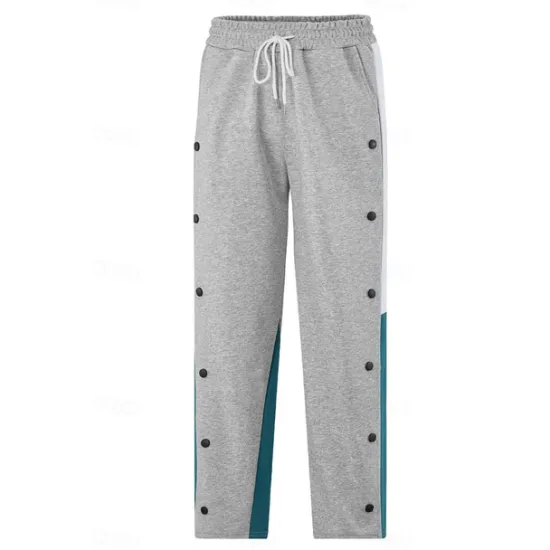 Best OUKU Men's Sweatpants Trousers Patchwork Pocket Drawstring Color Block Comfort Sports Outdoor Daily Casual Black White Micro-elastic