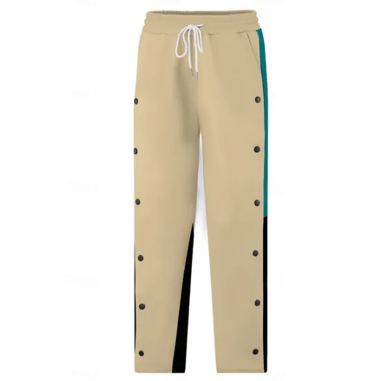 Best OUKU Men's Sweatpants Trousers Patchwork Pocket Drawstring Color Block Comfort Sports Outdoor Daily Casual Black White Micro-elastic