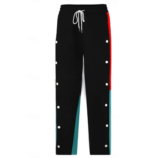 Best OUKU Men's Sweatpants Trousers Patchwork Pocket Drawstring Color Block Comfort Sports Outdoor Daily Casual Black White Micro-elastic