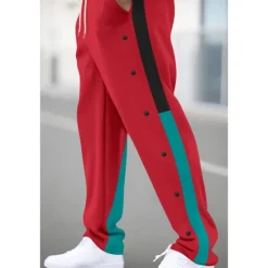Best OUKU Men's Sweatpants Trousers Patchwork Pocket Drawstring Color Block Comfort Sports Outdoor Daily Casual Black White Micro-elastic