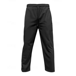 Clearance OUKU Men's Sweatpants Wide Leg Sweatpants Corduroy Pants Trousers Pocket Drawstring Elastic Waist Plain Comfort Sports Outdoor Daily Fashion Casual Black White Micro-elastic