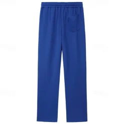 Best OUKU Men's Sweatpants Wide Leg Sweatpants Trousers Patchwork Pocket Drawstring Color Block Comfort Sports Outdoor Daily Fashion Casual Black Dark Blue Micro-elastic