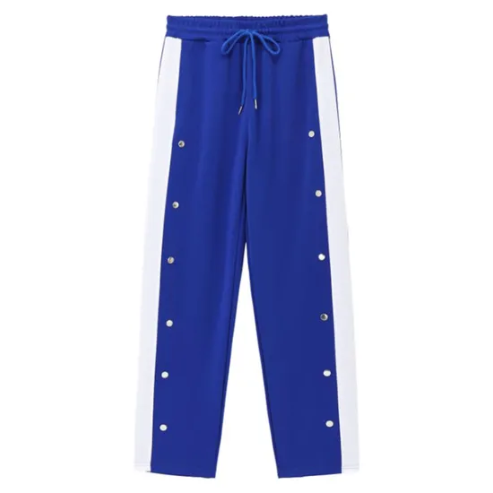 Hot OUKU Men's Sweatpants Wide Leg Sweatpants Joggers Trousers Straight Leg Sweatpants Drawstring Elastic Waist Side Button Plain Comfort Breathable Outdoor Daily Going out Fashion Casual Black White