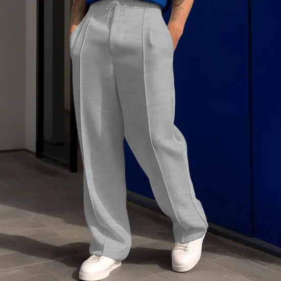New OUKU Men's Sweatpants Wide Leg Sweatpants Trousers Pocket Drawstring Elastic Waist Plain Comfort Sports Outdoor Daily Fashion Casual ArmyGreen Black Micro-elastic