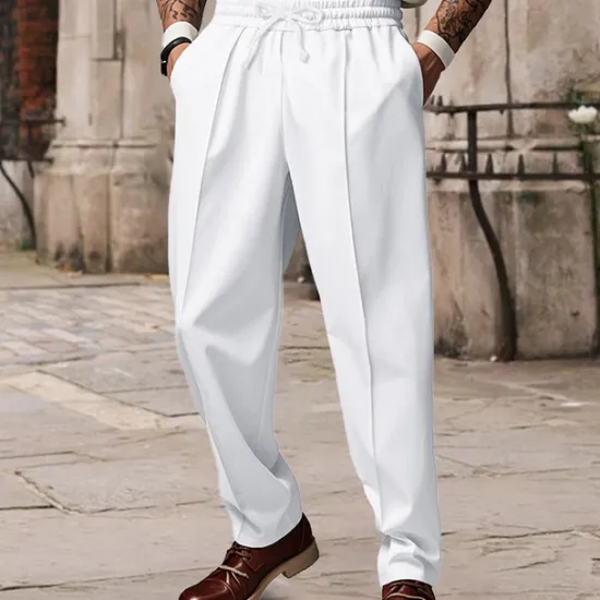 Sale OUKU Men's Sweatpants Wide Leg Sweatpants Trousers Pocket Drawstring Elastic Waist Plain Comfort Sports Outdoor Daily Fashion Casual ArmyGreen Black Micro-elastic
