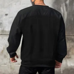 Outlet OUKU Men's Sweatshirt Black Brown Khaki Gray Crew Neck Plain Sports & Outdoor Daily Holiday Cotton Streetwear Basic Casual Spring & Fall Clothing Apparel Hoodies Sweatshirts Long Sleeve