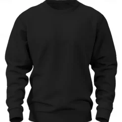 Discount OUKU Men's Sweatshirt Crew Neck Plain Casual Daily Sports non-printing Basic Workout Athletic Fall Winter Clothing Apparel Hoodies Sweatshirts Long Sleeve Black