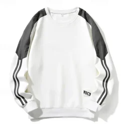 Clearance OUKU Men's Sweatshirt Black White Dark Gray Coffee Crew Neck Color Block Patchwork Color Block Sports & Outdoor Daily Holiday Polyester Streetwear Basic Casual Fall Winter Clothing Apparel Hoodies