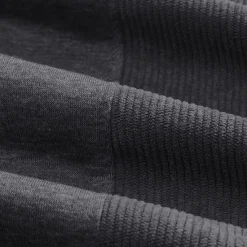 Outlet OUKU Men's Sweatshirt Black White Khaki Dark Gray Crew Neck Plain Patchwork Ribbed Front Pocket Sports & Outdoor Daily Holiday Polyester Corduroy Streetwear Basic Casual Fall & Winter Clothing Apparel