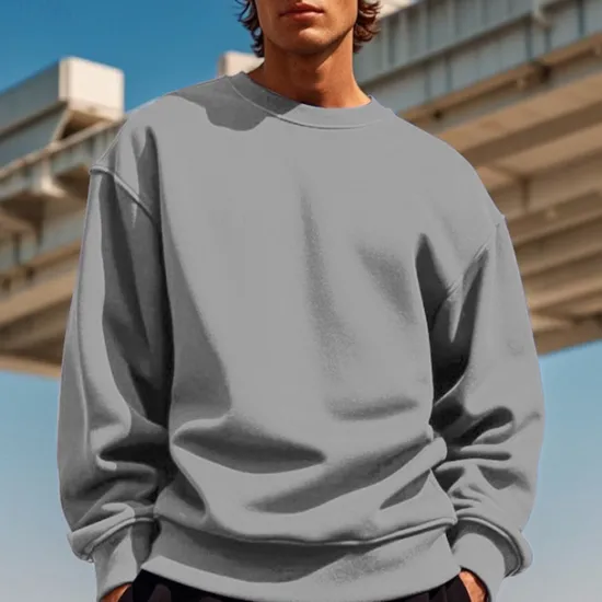 Discount OUKU Men's Sweatshirt Black White Yellow Red Navy Blue Crew Neck Plain Patchwork Sports & Outdoor Daily Holiday Polyester Streetwear Basic Casual Spring & Fall Clothing Apparel Hoodies Sweatshirts Long
