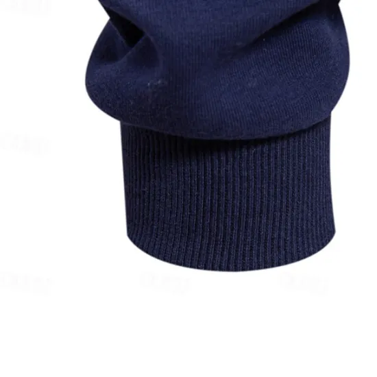 New OUKU Men's Sweatshirt Black Yellow Navy Blue Brown Dark Gray Lapel Color Block Patchwork Sports & Outdoor Daily Holiday Polyester Streetwear Basic Casual Spring & Fall Clothing Apparel Hoodies