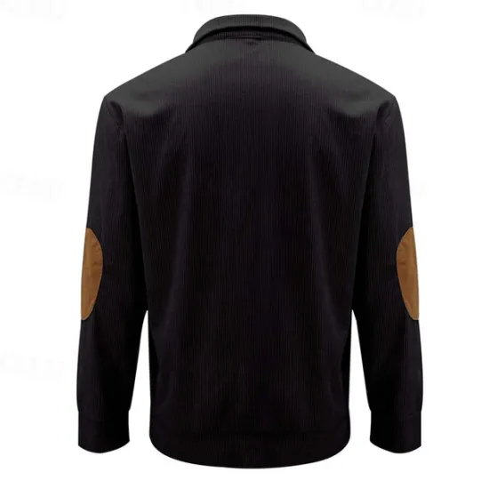 Discount OUKU Men's Sweatshirt Quarter Zip Sweatshirt Black White Navy Blue Green Half Zip Color Block Tree Sports & Outdoor Daily Holiday Polyester Corduroy Streetwear Basic Casual Fall & Winter Clothing Apparel