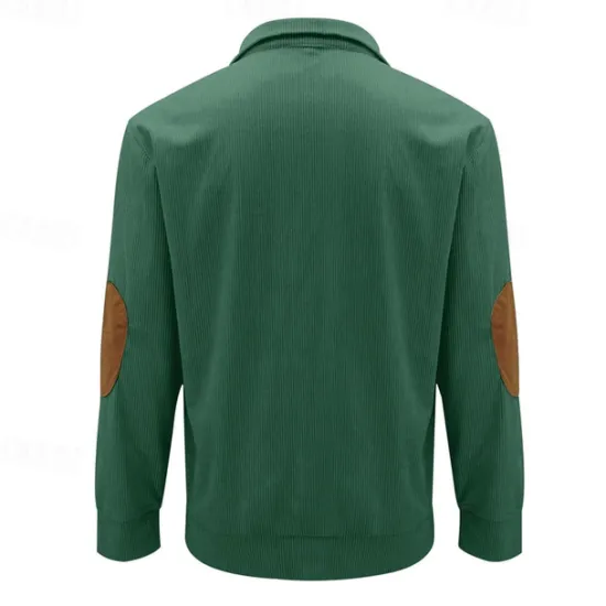 Discount OUKU Men's Sweatshirt Quarter Zip Sweatshirt Black White Navy Blue Green Half Zip Color Block Tree Sports & Outdoor Daily Holiday Polyester Corduroy Streetwear Basic Casual Fall & Winter Clothing Apparel