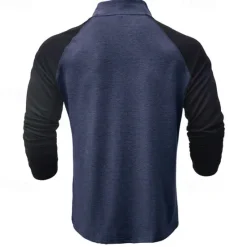 New OUKU Men's Sweatshirt Quarter Zip Sweatshirt White Red Royal Blue Blue Green Half Zip Color Block Patchwork Sports & Outdoor Daily Holiday Streetwear Basic Casual Spring & Fall Clothing Apparel Hoodies