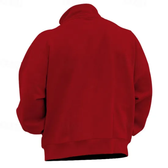 Sale OUKU Men's Sweatshirt Quarter Zip Sweatshirt Apricot Black White Wine Red Half Zip Plain Sports & Outdoor Daily Holiday Polyester Streetwear Basic Casual Fall & Winter Clothing Apparel Hoodies Sweatshirts