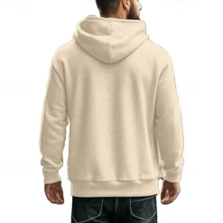 New OUKU Men's Sweatshirt Quarter Zip Sweatshirt Apricot Black White Wine Navy Blue Half Zip Plain Drawstring Sports & Outdoor Daily Holiday Polyester Streetwear Basic Casual Spring & Fall Clothing Apparel