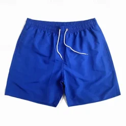 Hot OUKU Men's Swim Shorts Shorts Beach Shorts Drawstring Elastic Waist Plain Comfort Quick Dry Short Holiday Beach Weekend Fashion Casual Black White Micro-elastic