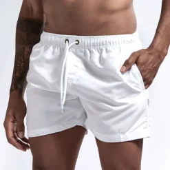 Clearance OUKU Men's Swim Shorts Swim Trunks Quick Dry Board Shorts Bathing Suit Breathable Drawstring With Pockets - Swimming Surfing Beach Water Sports Solid Colored Spring Summer