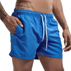 New OUKU Men's Swim Shorts Swim Trunks Quick Dry Board Shorts Bathing Suit Breathable Drawstring With Pockets - Swimming Surfing Beach Water Sports Solid Colored Spring Summer
