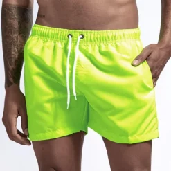 New OUKU Men's Swim Shorts Swim Trunks Quick Dry Board Shorts Bathing Suit Breathable Drawstring With Pockets - Swimming Surfing Beach Water Sports Solid Colored Spring Summer