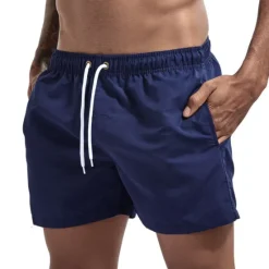 New OUKU Men's Swim Shorts Swim Trunks Quick Dry Board Shorts Bathing Suit Breathable Drawstring With Pockets - Swimming Surfing Beach Water Sports Solid Colored Spring Summer
