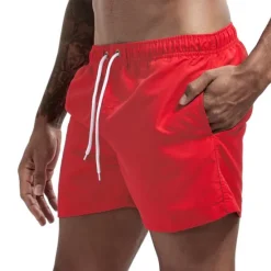 New OUKU Men's Swim Shorts Swim Trunks Quick Dry Board Shorts Bathing Suit Breathable Drawstring With Pockets - Swimming Surfing Beach Water Sports Solid Colored Spring Summer