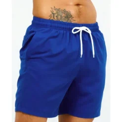 Outlet OUKU Men's Swim Shorts Swim Trunks Beach Shorts Sports Going out Weekend Breathable Quick Dry Running Casual Pocket Drawstring with Mesh lining Plain Knee Length Gymnatics Activewear Yellow Pink