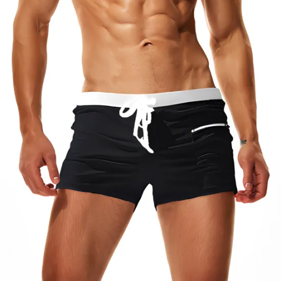 Hot OUKU Men's Swim Shorts Swim Trunks Quick Dry with Mesh Lining Board Shorts Drawstring Zipper Pocket Breathable Bottoms - Swimming Surfing Beach Water Sports Solid Colored Spring Summer