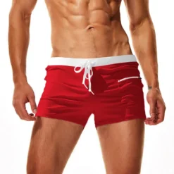 Hot OUKU Men's Swim Shorts Swim Trunks Quick Dry with Mesh Lining Board Shorts Drawstring Zipper Pocket Breathable Bottoms - Swimming Surfing Beach Water Sports Solid Colored Spring Summer